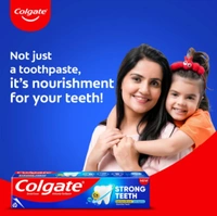 COLGATE  Colgate Strong Teeth, Indias No: 1 Toothpaste Brand, 2x Stronger Teeth Toothpaste (200g)