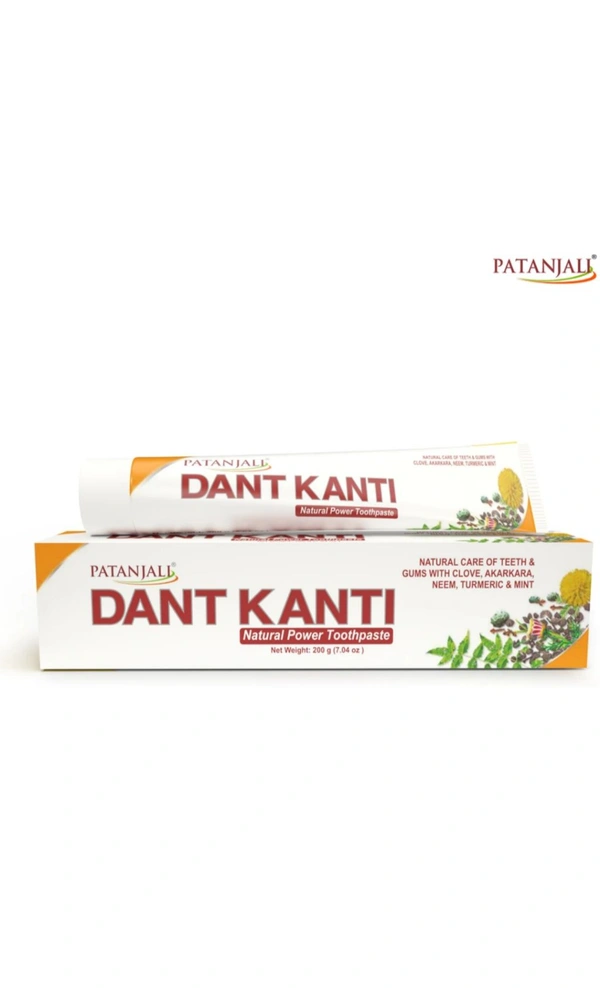 PATANJALI Dant Kanti Natural Toothpaste for Teeth Whitening, No Colour Toothpaste (200g)