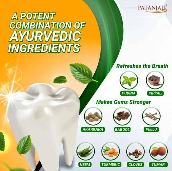 PATANJALI Dant Kanti Natural Toothpaste for Teeth Whitening, No Colour Toothpaste (200g)