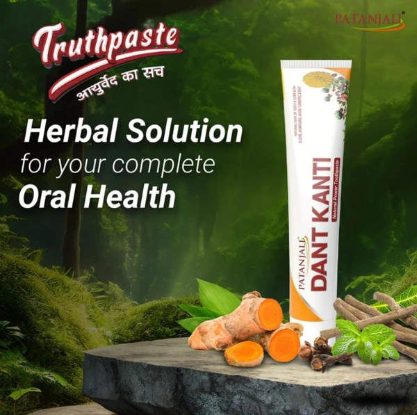PATANJALI Dant Kanti Natural Toothpaste for Teeth Whitening, No Colour Toothpaste (200g)