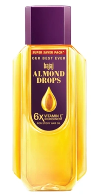 BAJAJ Bajaj Almond Drops Hair Oil, 625ml | 6X Vitamin E Nourishment | Light and Non-Sticky Hair Oil For Hair Fall Control