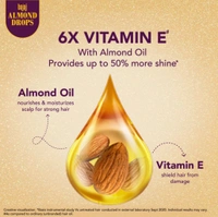 BAJAJ Bajaj Almond Drops Hair Oil, 625ml | 6X Vitamin E Nourishment | Light and Non-Sticky Hair Oil For Hair Fall Control