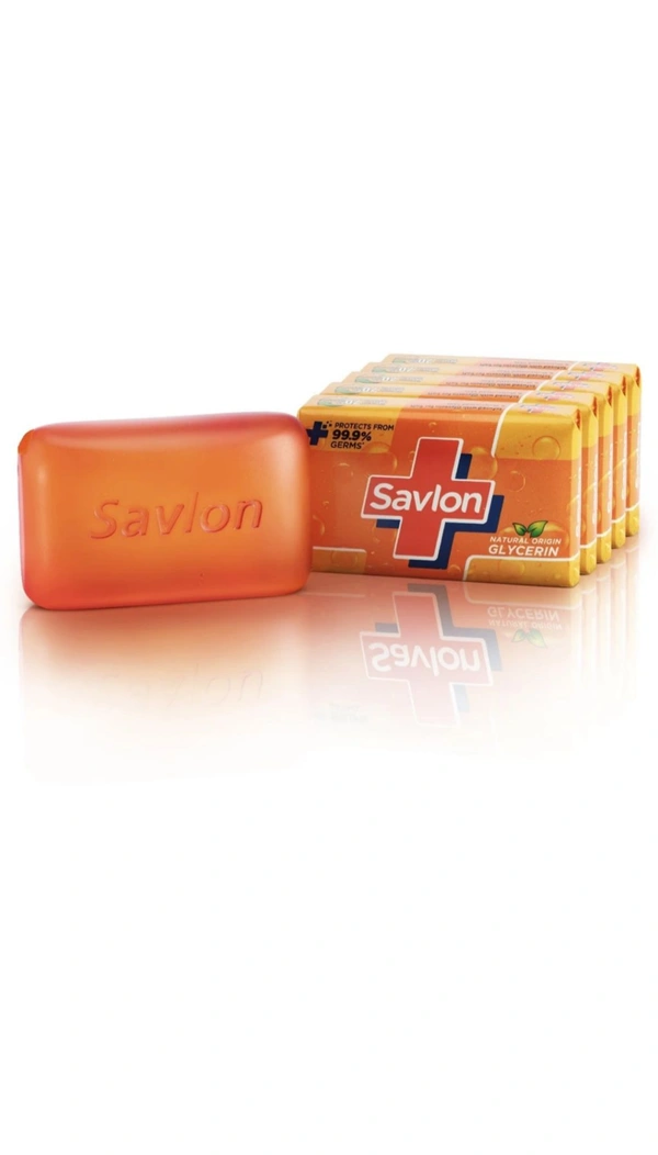 SAVLON  Savlon Glycerin Soap Bar With Germ Protection, Soap for Women & Men, For All Skin Types (5×120g)
