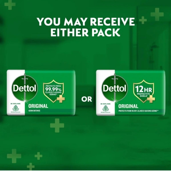 DETTOL  Dettol Original Bathing Soap Bar With 12hr Germ Protection (5×150g)