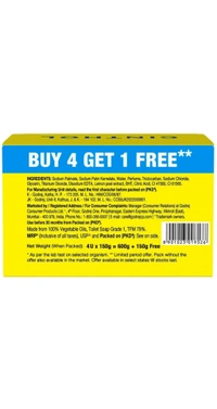 CINTHOL Cinthol Lime Bath Soap - 150g (Pack of 5) | Lemony Deo Fragrance | Grade 1 Soap | For All Skin Types