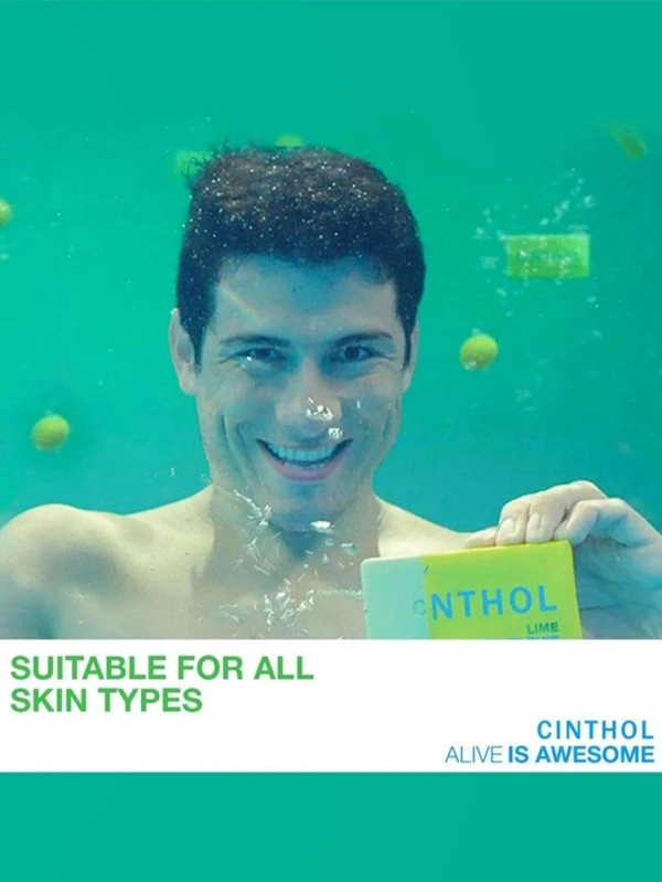 CINTHOL Cinthol Lime Bath Soap - 150g (Pack of 5) | Lemony Deo Fragrance | Grade 1 Soap | For All Skin Types