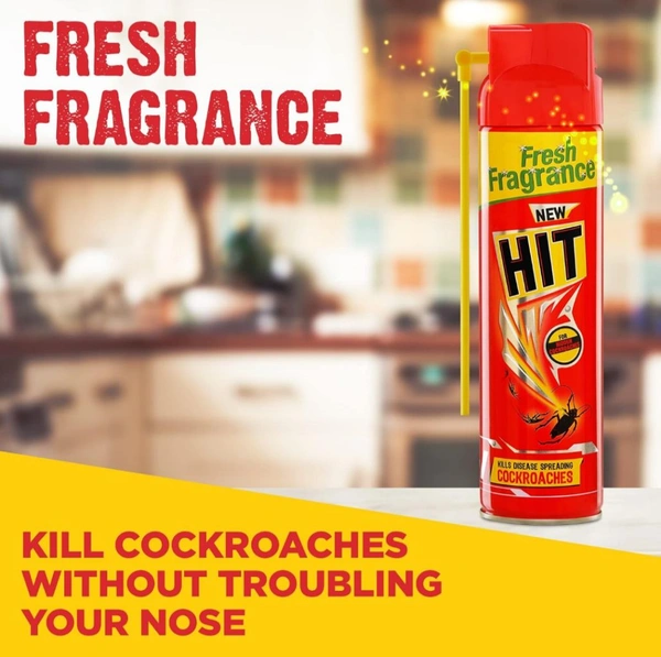 HIT Crawling Insect Killer Cockroach Killer Spray | Instant Kill | Deep-Reach Nozzle | Fresh Fragrance, 100ml