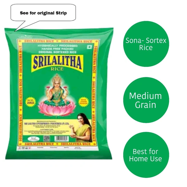 Sri Hanuman Traders Sona-Sortex Rice - 26Kg