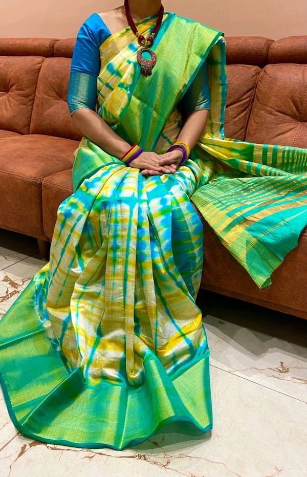 GT BRAND super hit popular shibori saree specia - Azure Radiance