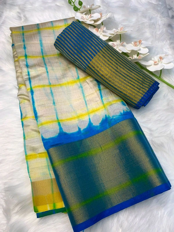GT BRAND super hit popular shibori saree specia - Azure Radiance