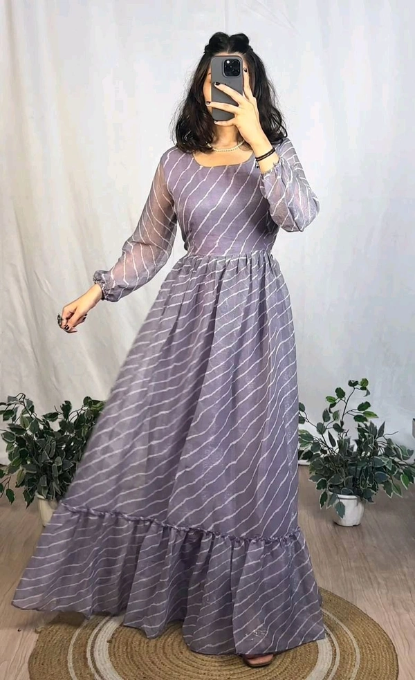 GT BRAND SHIMMER LEHERIYA MAXI'S - Violet Eggplant, L- 40