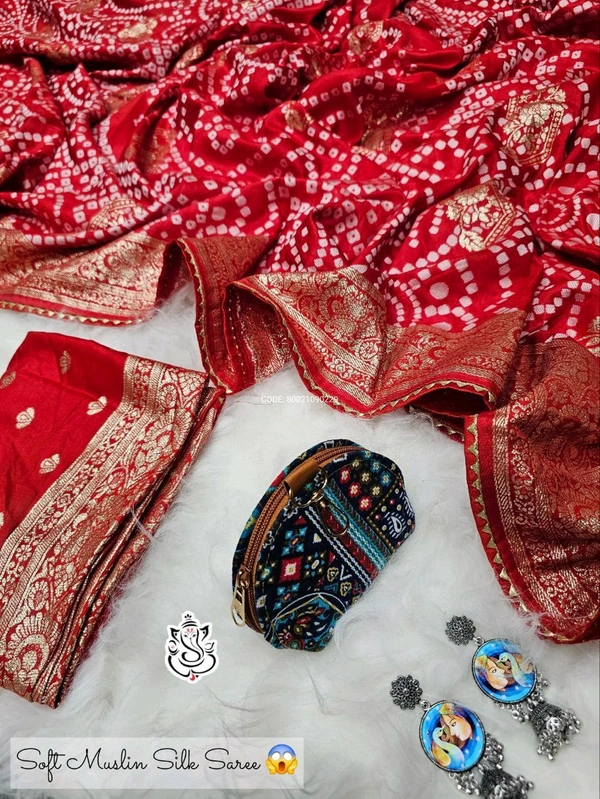 MT BRAND Bandhani Print Saree