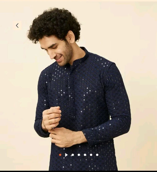 Bengali Cart Kurta For Mens - Web Orange, M- 38