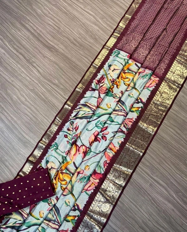 GT BRAND Pure Dola Silk (With Blouse)