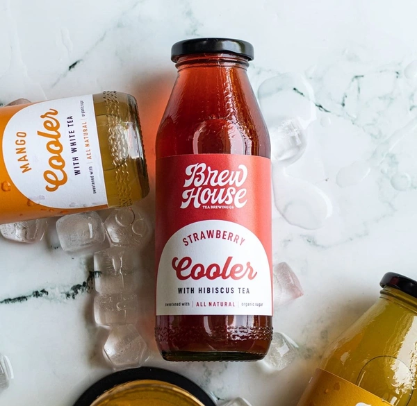 Brew House Cooler Hibiscus Tea - 350ml, Strawberry