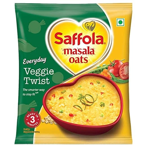 Saffola Masala Oats - 38g, Veggie Twist