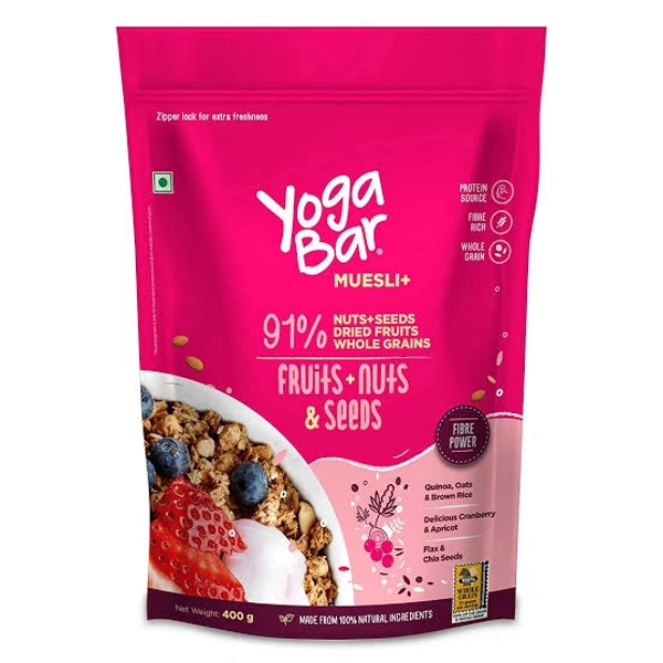 Yoga Bar Muesli - 400g, Fruits, Nuts & Seeds