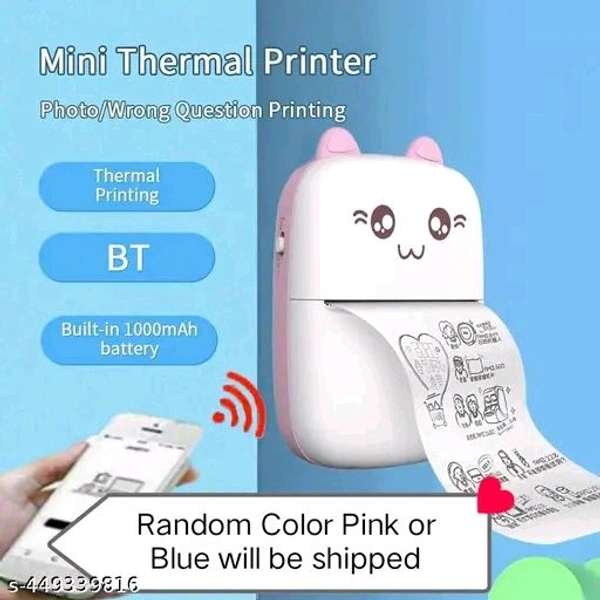 MOEN CARTX Mini Bluetooth Thermal Printer - Pink Lace, Free