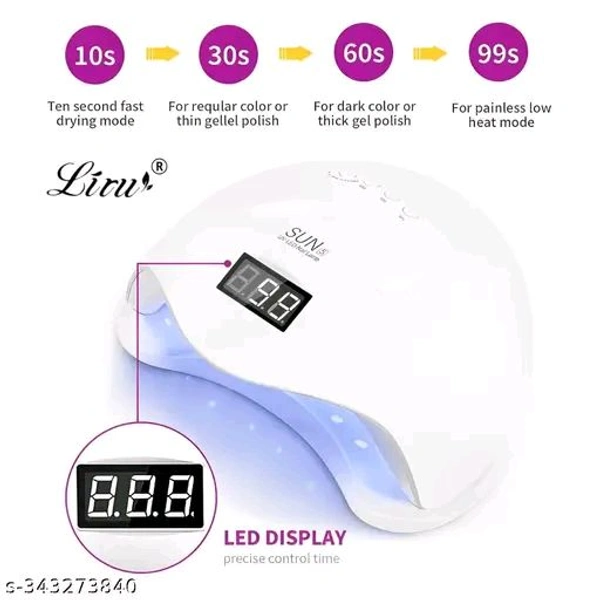 LED Nail Lamp, 48W UV Light for Nails Curing Lamp with 3 Timer Setting, Professional Nail Dryer Gel Polish Light with Automatic Sensor, LCD Display