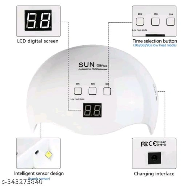 LED Nail Lamp, 48W UV Light for Nails Curing Lamp with 3 Timer Setting, Professional Nail Dryer Gel Polish Light with Automatic Sensor, LCD Display