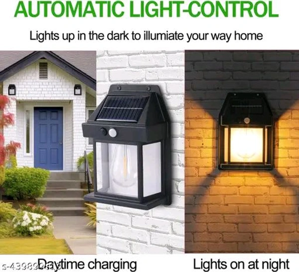 Dragonfly Store Solar Wall Lights Outdoor, Wireless Dusk to Dawn Porch Lights Fixture, Solar Wall Lantern with 3 Modes & Motion Sensor, Waterproof Exterior Lighting with Clear Panel for Entryway Front Door