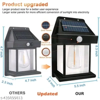 Dragonfly Store Solar Wall Lights Outdoor, Wireless Dusk to Dawn Porch Lights Fixture, Solar Wall Lantern with 3 Modes & Motion Sensor, Waterproof Exterior Lighting with Clear Panel for Entryway Front Door
