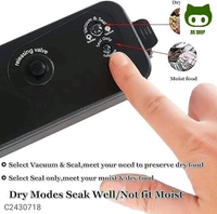A R Portable Multi-functional Food Vacuum Sealer - Black