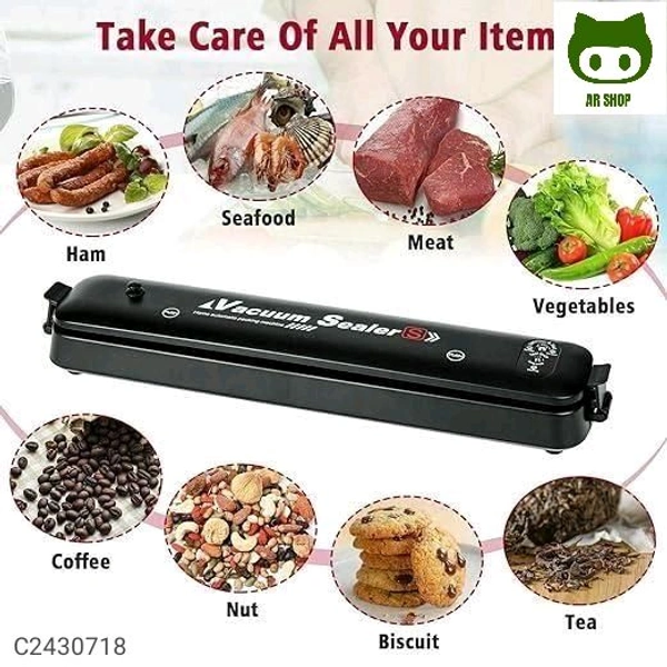 A R Portable Multi-functional Food Vacuum Sealer - White