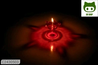 3D Reusable Reflective Shadow Colourful Diya (Pack of 4/12/24)
