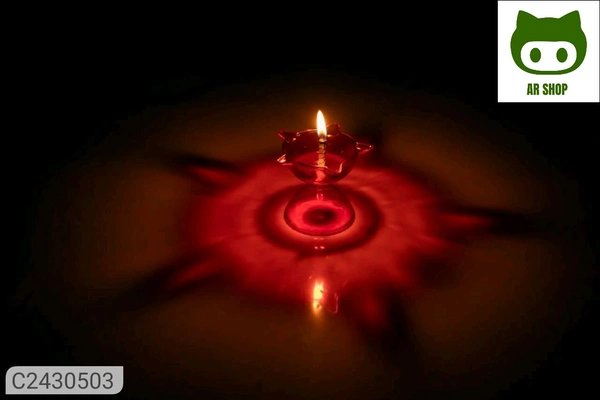 3D Reusable Reflective Shadow Colourful Diya (Pack of 4/12/24)
