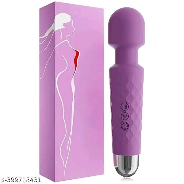 Platinum graded Personal Body Massager for Women, Men, Rechargeable Wireless Vibration Machine for Female with 20 Vibration Modes, 8 Speeds, Flexible Head for Targeted Compression(Multi colour) - Magenta / Fuchsia