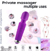 Platinum graded Personal Body Massager for Women, Men, Rechargeable Wireless Vibration Machine for Female with 20 Vibration Modes, 8 Speeds, Flexible Head for Targeted Compression(Multi colour) - Magenta / Fuchsia