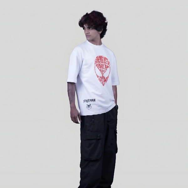 ZAKYO Spider white oversized T-shirt - XL