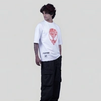 ZAKYO Spider white oversized T-shirt - XXL