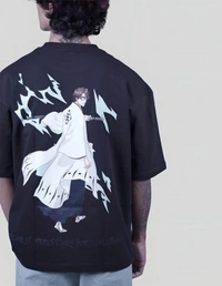 ZAKYO Aizen black premium oversized T-shirt - XL, Black
