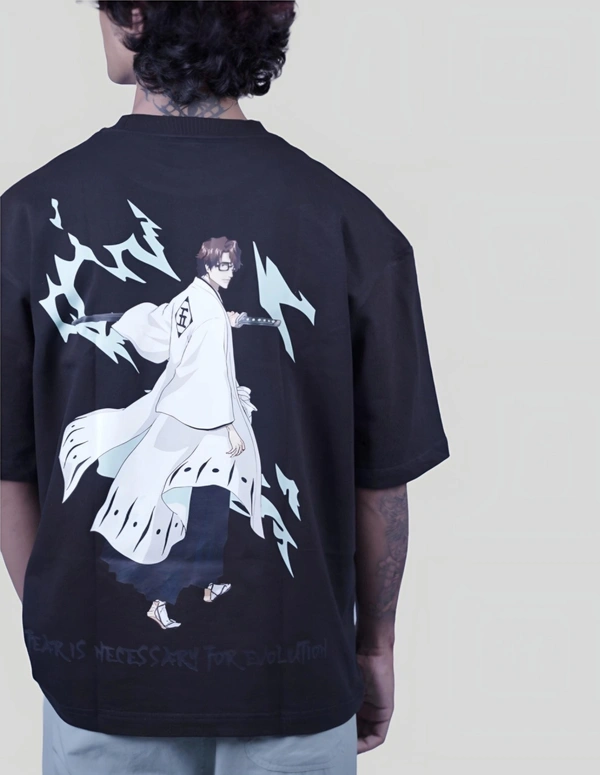 ZAKYO Aizen black premium oversized T-shirt - XL, Black