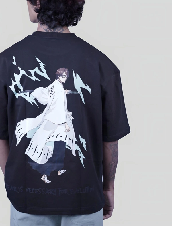 ZAKYO Aizen black premium oversized T-shirt - XXL, Black