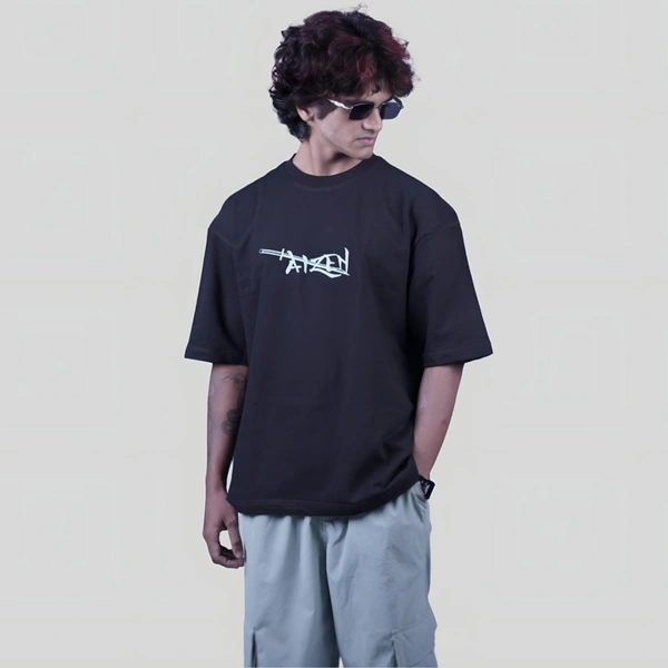 ZAKYO Aizen black premium oversized T-shirt - L, Black