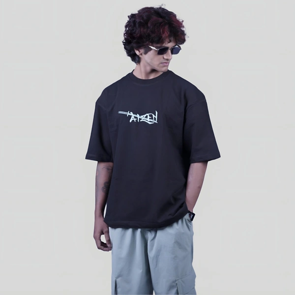 ZAKYO Aizen black premium oversized T-shirt - XL, Black