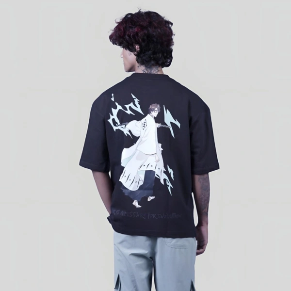 ZAKYO Aizen black premium oversized T-shirt - XL, Black