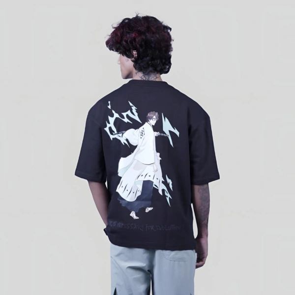 ZAKYO Aizen black premium oversized T-shirt - XXL, Black