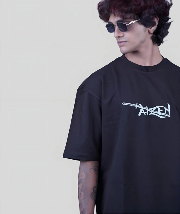 ZAKYO Aizen black premium oversized T-shirt