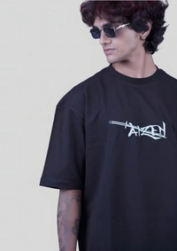 ZAKYO Aizen black premium oversized T-shirt - XL, Black