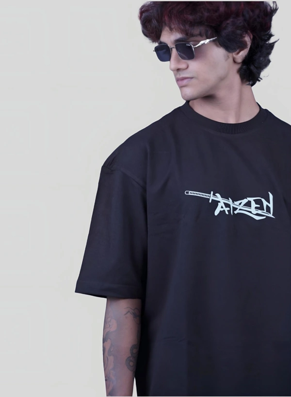 ZAKYO Aizen black premium oversized T-shirt - XXL, Black