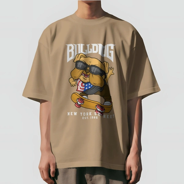 ZAKYO Bulldog Beige Oversized t-shirt - M