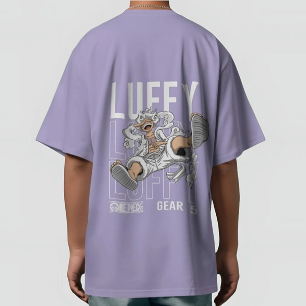 ZAKYO Luffy Lavender Backprint Oversized t-shirt - M