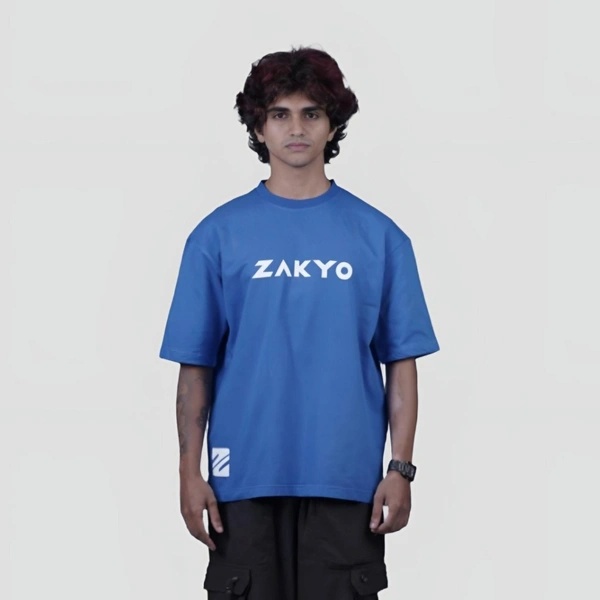 ZAKYO Zakyo Royal Light Blue Premium Oversized T-shirt - L, Blue