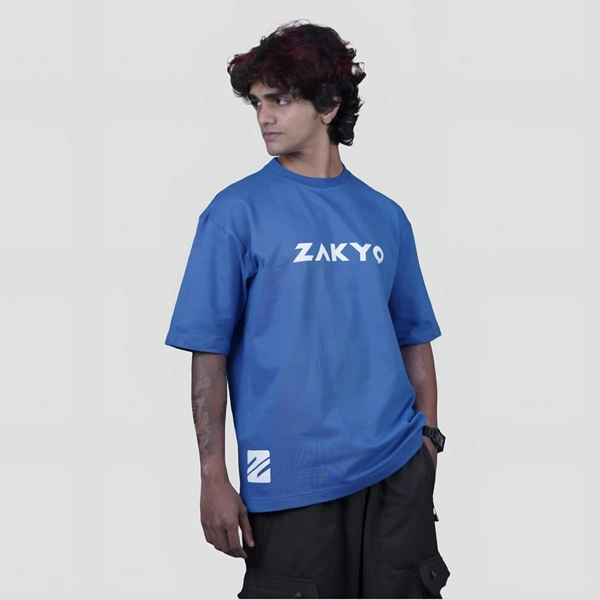 ZAKYO Zakyo Royal Light Blue Premium Oversized T-shirt - L, Blue