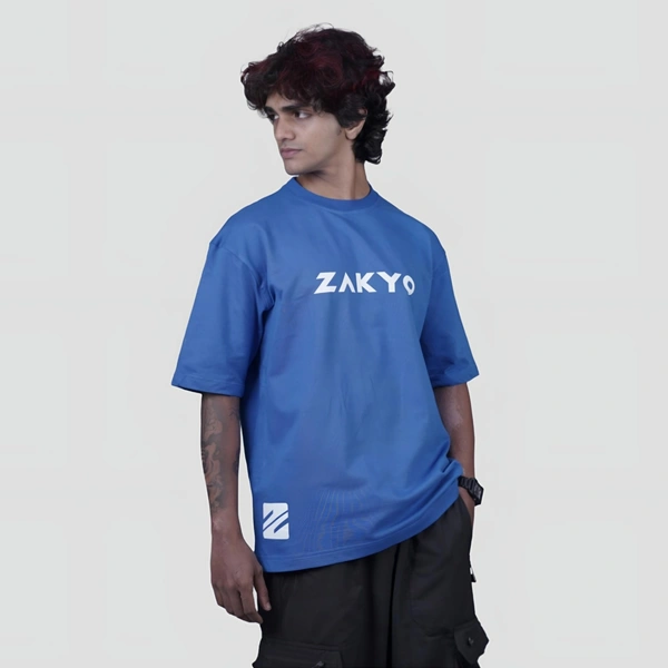 ZAKYO Zakyo Royal Light Blue Premium Oversized T-shirt - M, Blue