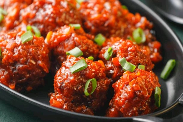 VEG MANCHURIAN  - Half, Brown